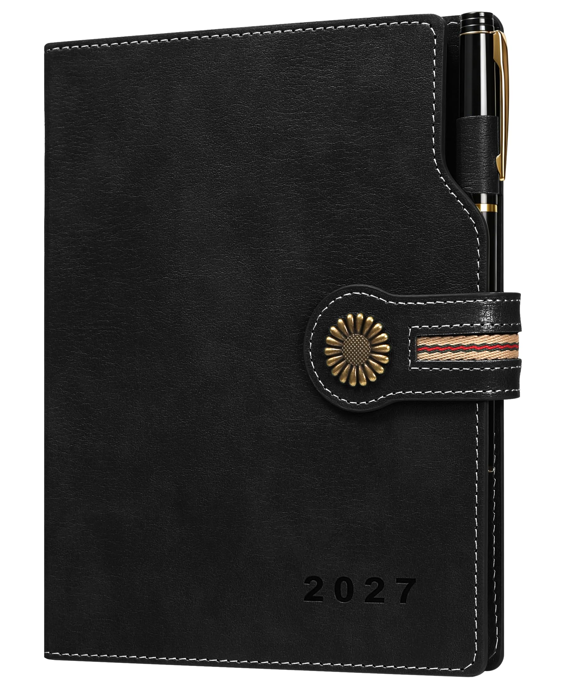 2027 Diary A5 Week to View – Black Executive Jan–Dec 2027