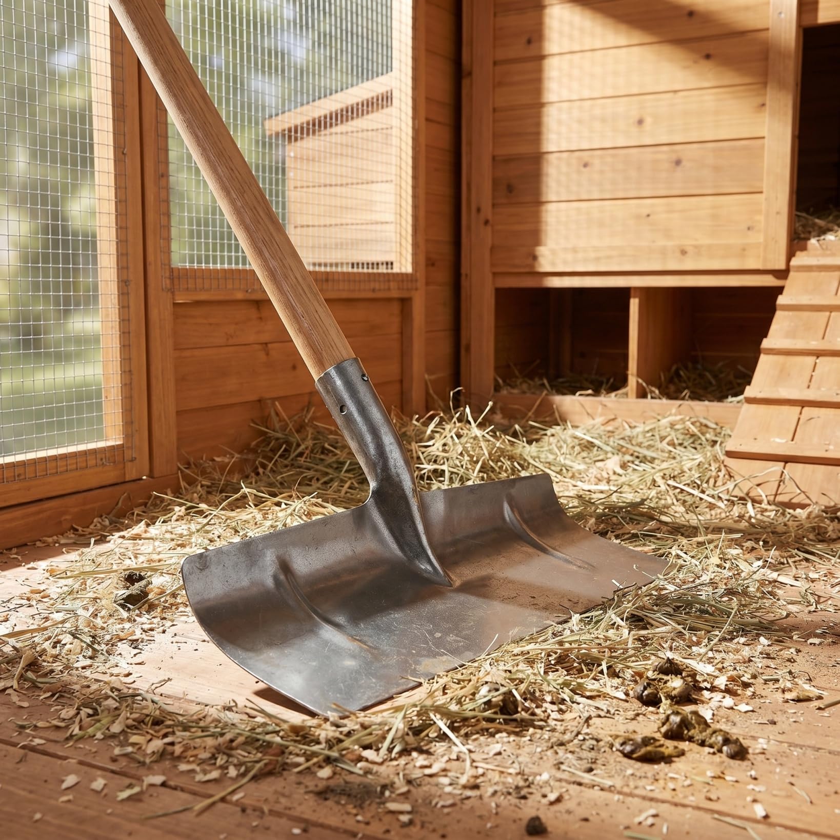 NOLITOY Eisen Mistrechen Mistschaber Schaufelkopf Tierkot Reinigung Werkzeug Gülle Rechen Kratzer Kopf für Stallpflege Zubehör Hühnerstall Geflügel Bauernhof Haustiere Landwirtschaft Mistboy 40.00 cm