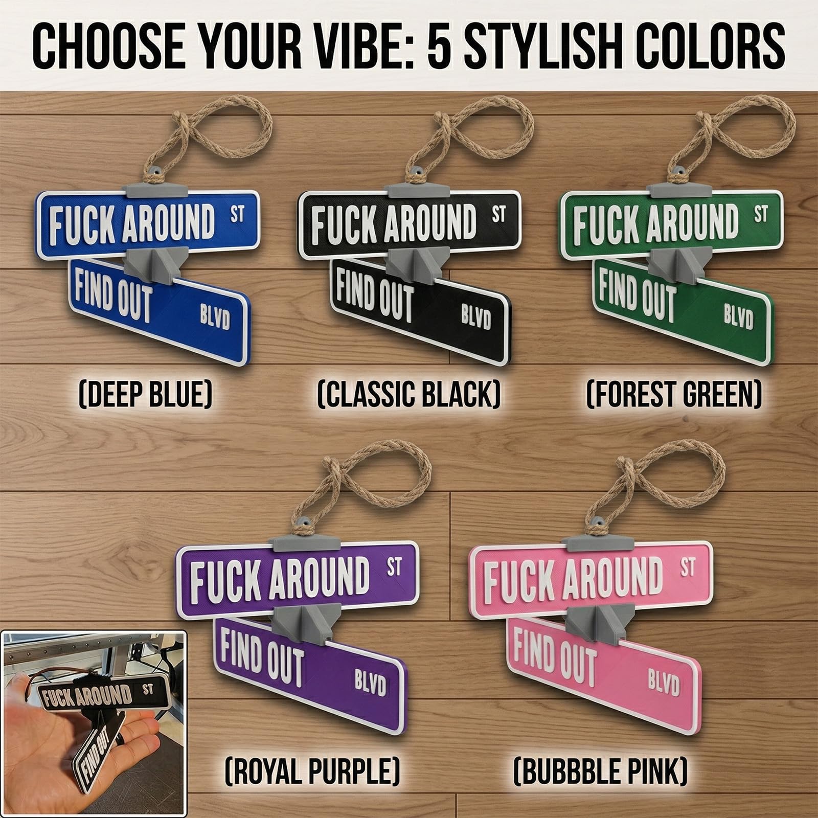 Amazon.com : Fuck Around And Find Out Street Sign Hanger - 3D