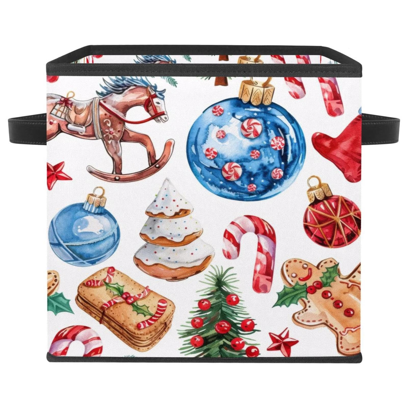 Grand cube de rangement de 27,9 cm en tissu pour organiser les vêtements de saison