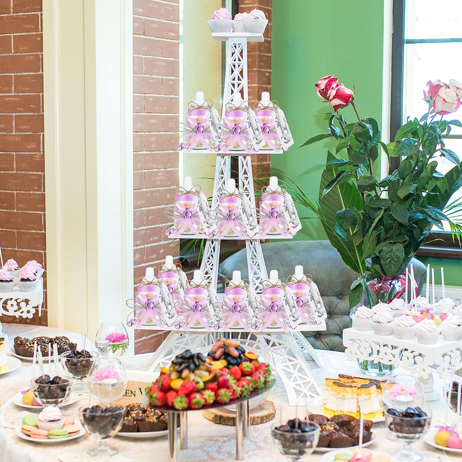 Sunnyray 72 botellas de baby shower, 24 mini botellas de leche para ...