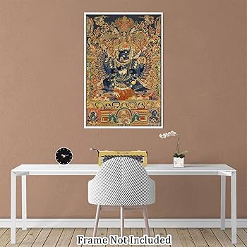 仏教アート 大きめ 木製フレーム付き Amazon.co.jp: KYARA ARTS 木製フレーム 仏陀壁画 フレーム付き