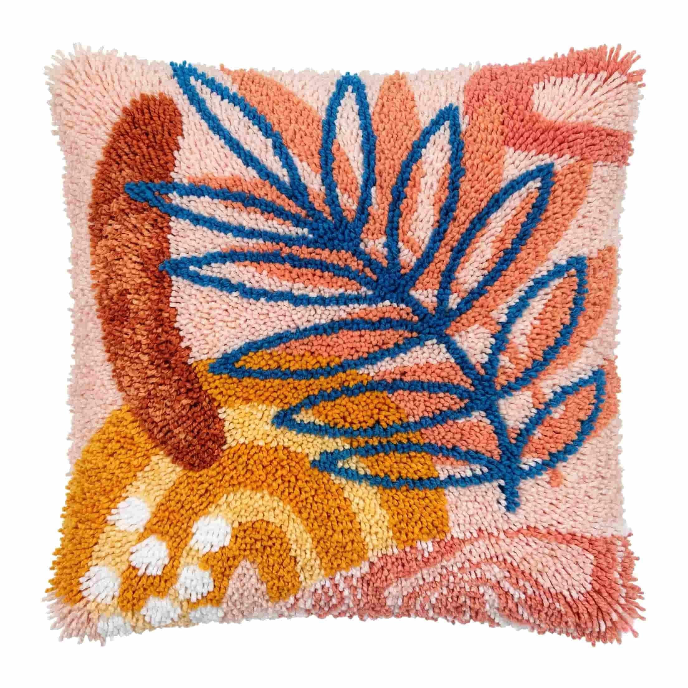 AxiangziK Latch Hook Pillow Kit Leaf 43X43Cm
