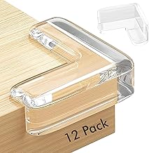iBuddy 12 Pcs Silicon Corner Protector For Sharp Edges Table Corner Protector For Baby Table Corner Guard For Baby Safety Edge Protector For Furniture Baby Proofing Corner Guards - 12 Pcs, Transparent
