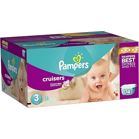 Amazon.com: Diapers Size 3, 174 Count - Pampers Cruisers Disposable
