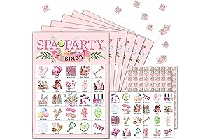 Spa Bingo Party Game Cards - Beauty Themed Birthday Bingo Games
