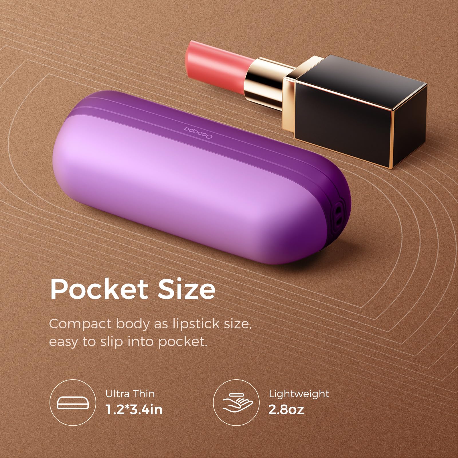 OCOOPA Scaldamani Ricaricabili 2 in 1, Scaldamani Elettrico Magnetico 5200mAh, Scaldamani Tascabili, 3 Livelli di Riscaldamento Fino a 52 ℃, Regali da Campeggio per la Pesca per Uomo, UT2s Mini