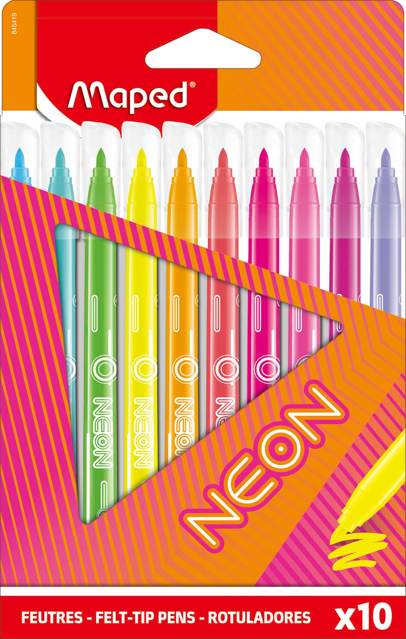 Maped - Feutres de Coloriage NEON - de Couleur Effet Néon - Boîte de 10 NEON