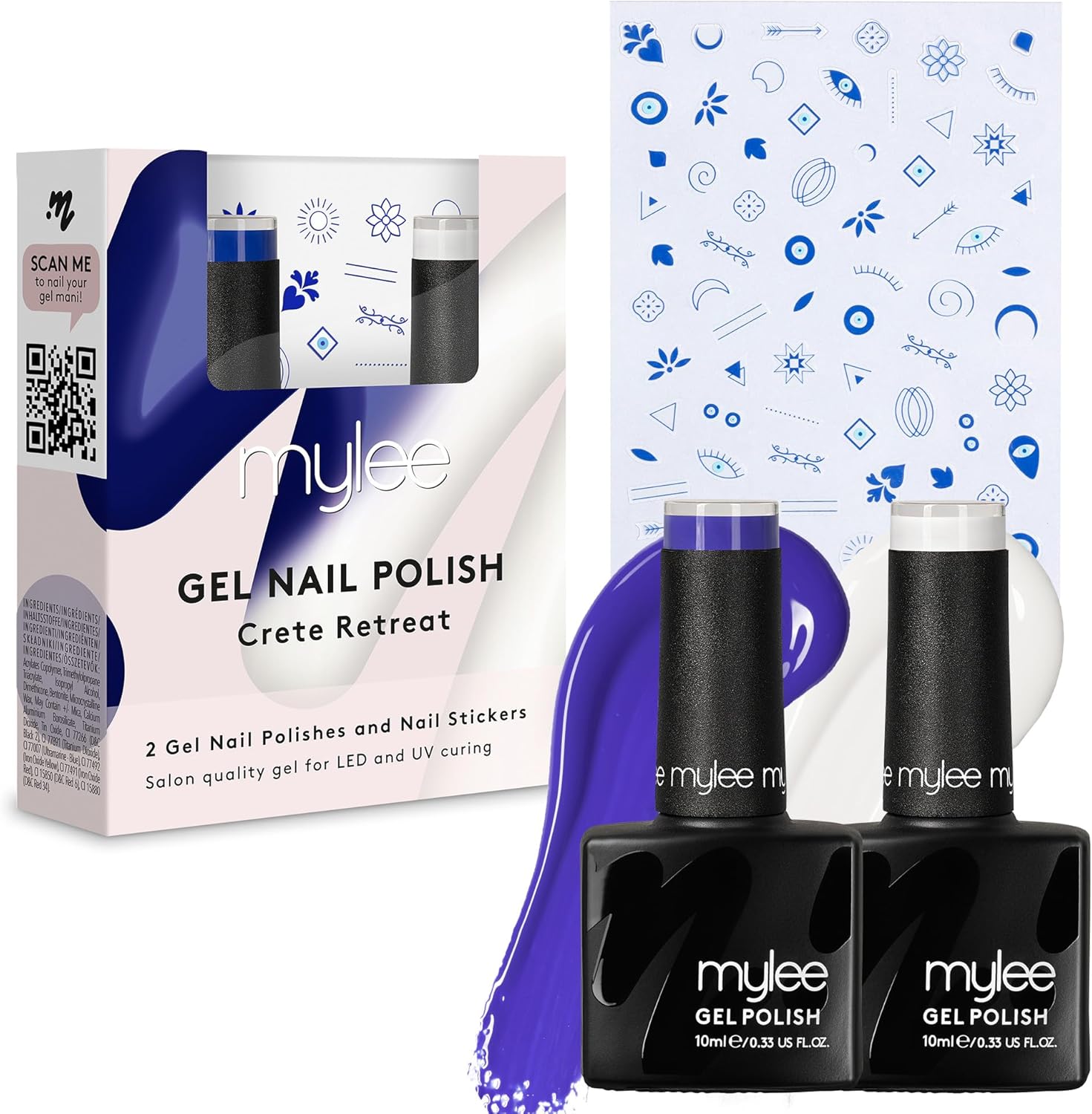 Mylee Gel Nail Polish Duo Colour Set 2x10ml Crete Retreat Salon