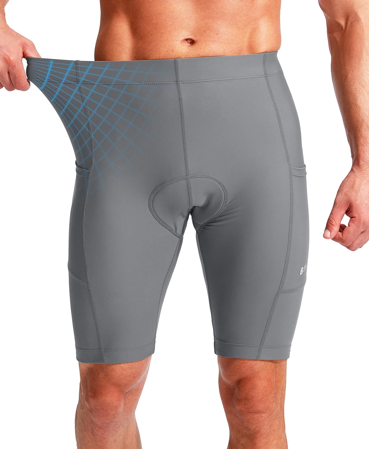 Bikewa Men's Bike Shorts 3D Padded Cycling Road Biking Mountain Riding Biker Bicycle UPF 50+ Cycle Shorts Zipper Pockets - Image 3