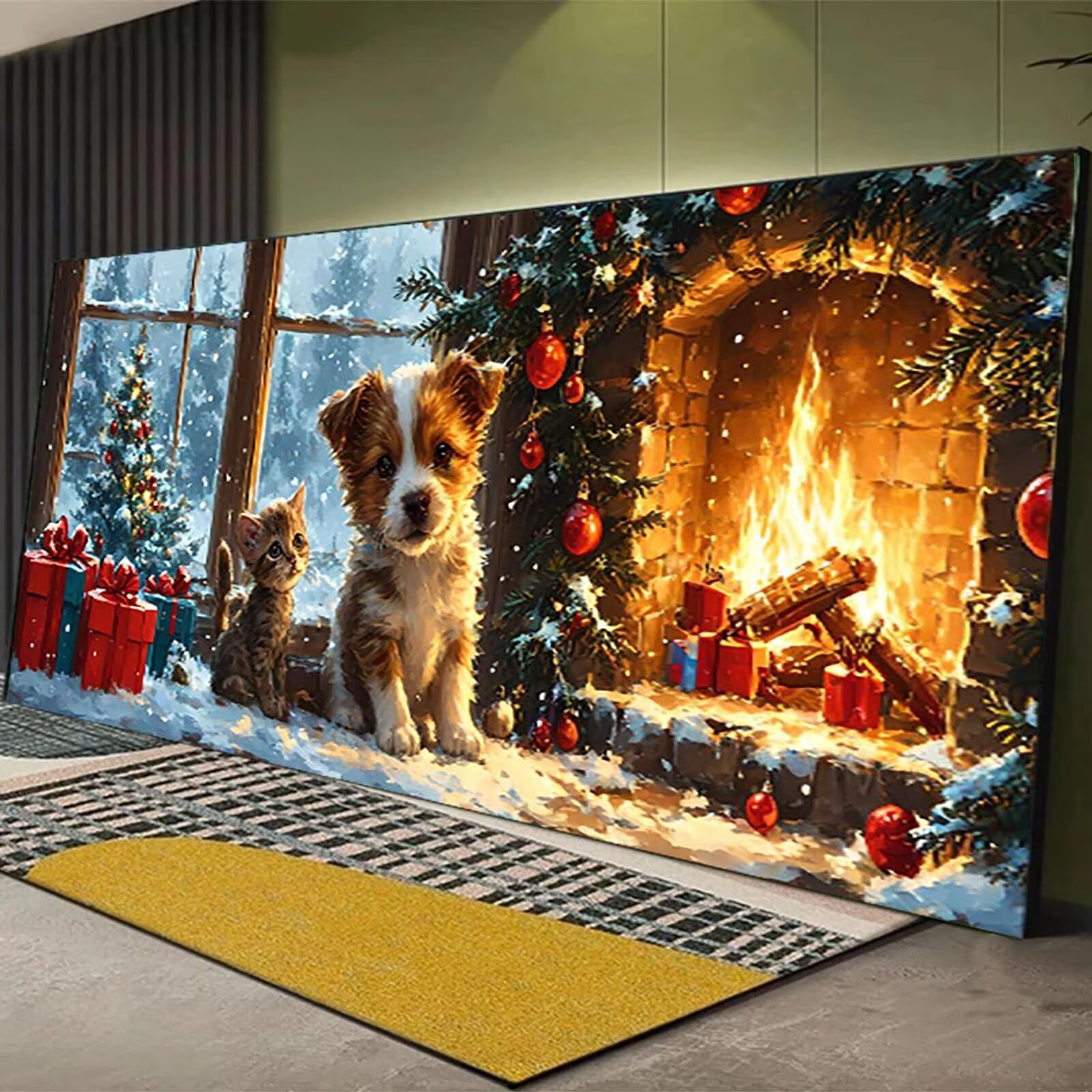 Malen nach Zahlen Kinder Tier, Geschenke für Mädchen Junge, Bastelset Kinder, Malen nach Zahlen Hund | Malen nach Zahlen Ohne Rahmen, für Home Wand Dekor Geschenk (60x120cm) Bastelset Erwachsene 7-1