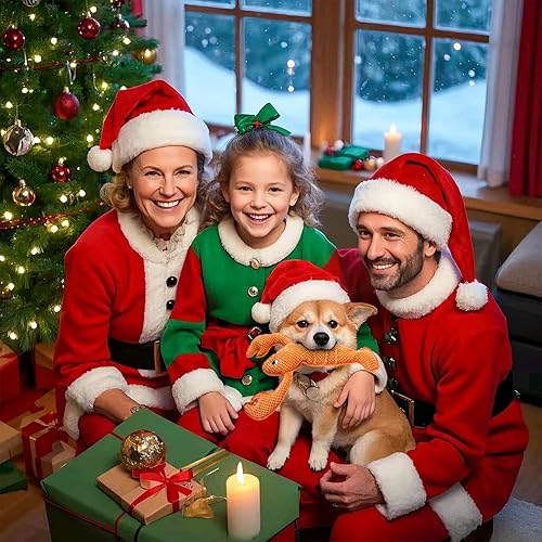 Miniatura 7 de Juguete para perros sin relleno, paquete de 4 juguetes para razas pequeñas, medianas y grandes, juguete interactivo para dentición de cachorros para