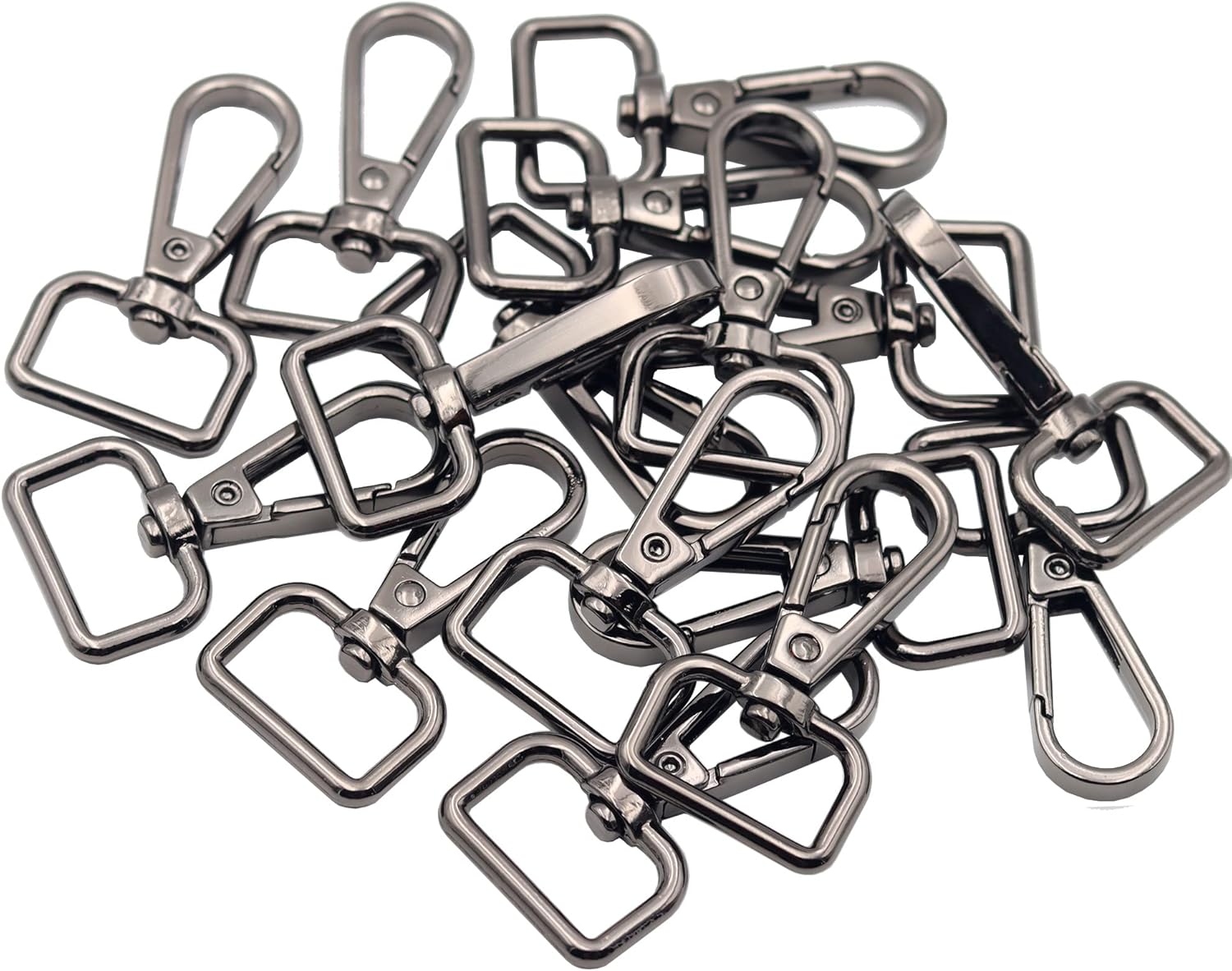 16 Pcs D Ring Swivel Lobster Claw Clasp, Push Gate