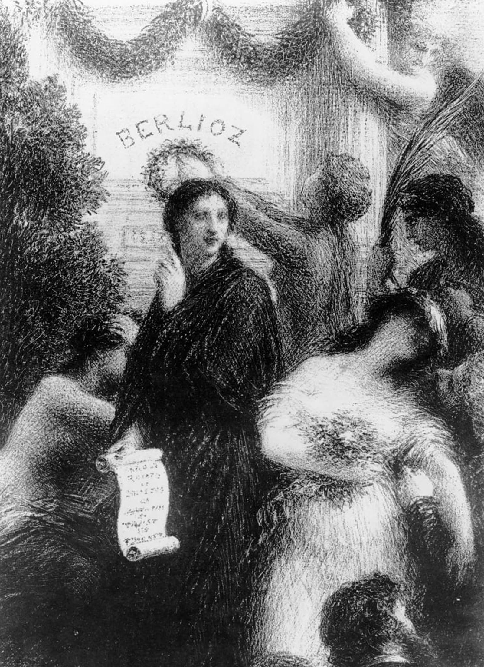 ARTXLXXBN Famous Prints Artwork Pictures Poster Painting Art Berlioz or the Birthday by Ignace Henri Jean Fantin Latour Artwork Landscape Pictures for Home Decor 60x90cm