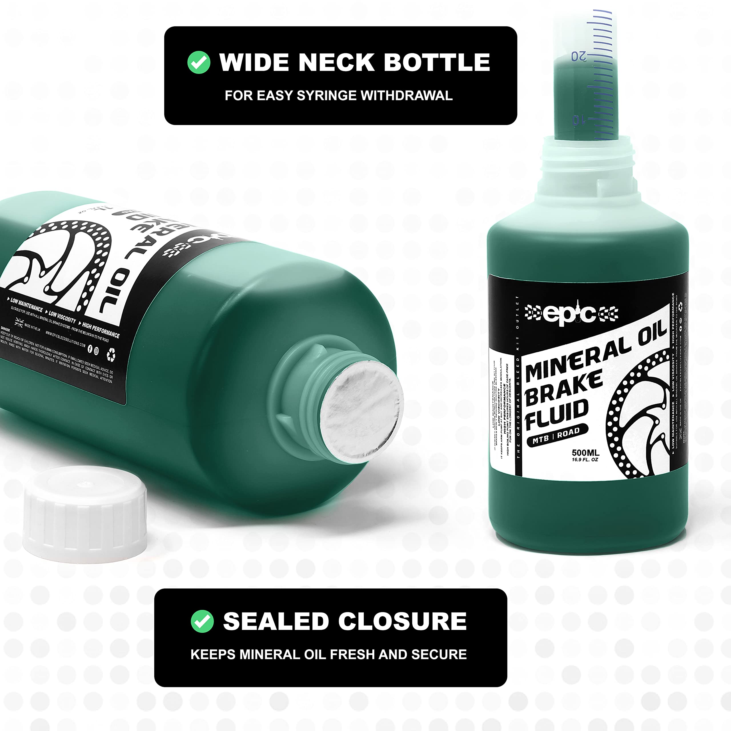Epic Olio Minerale Liquido per Freni a Disco SRAM - DB8 | Olio ad Alte Prestazioni per lo Spurgo | Verde - 100ml