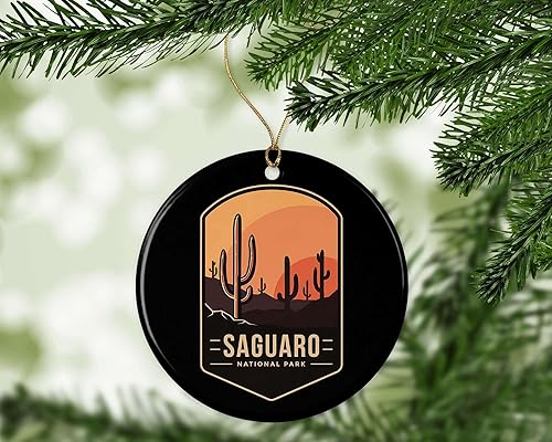 Miniatura 2 de Adorno del Parque Nacional Saguaro – Regalo del Parque Nacional Saguaro – Adorno de Navidad Saguaro – Decoración del Parque Nacional – Parque