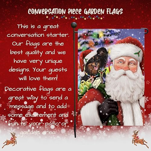 Miniatura 4 de Doggie of the Day Russian Toy Dog Garden Flags - Christmas Santa with Presents - Double Sided - Yard Lawn Spring Decorative Gift - Home Decor 12