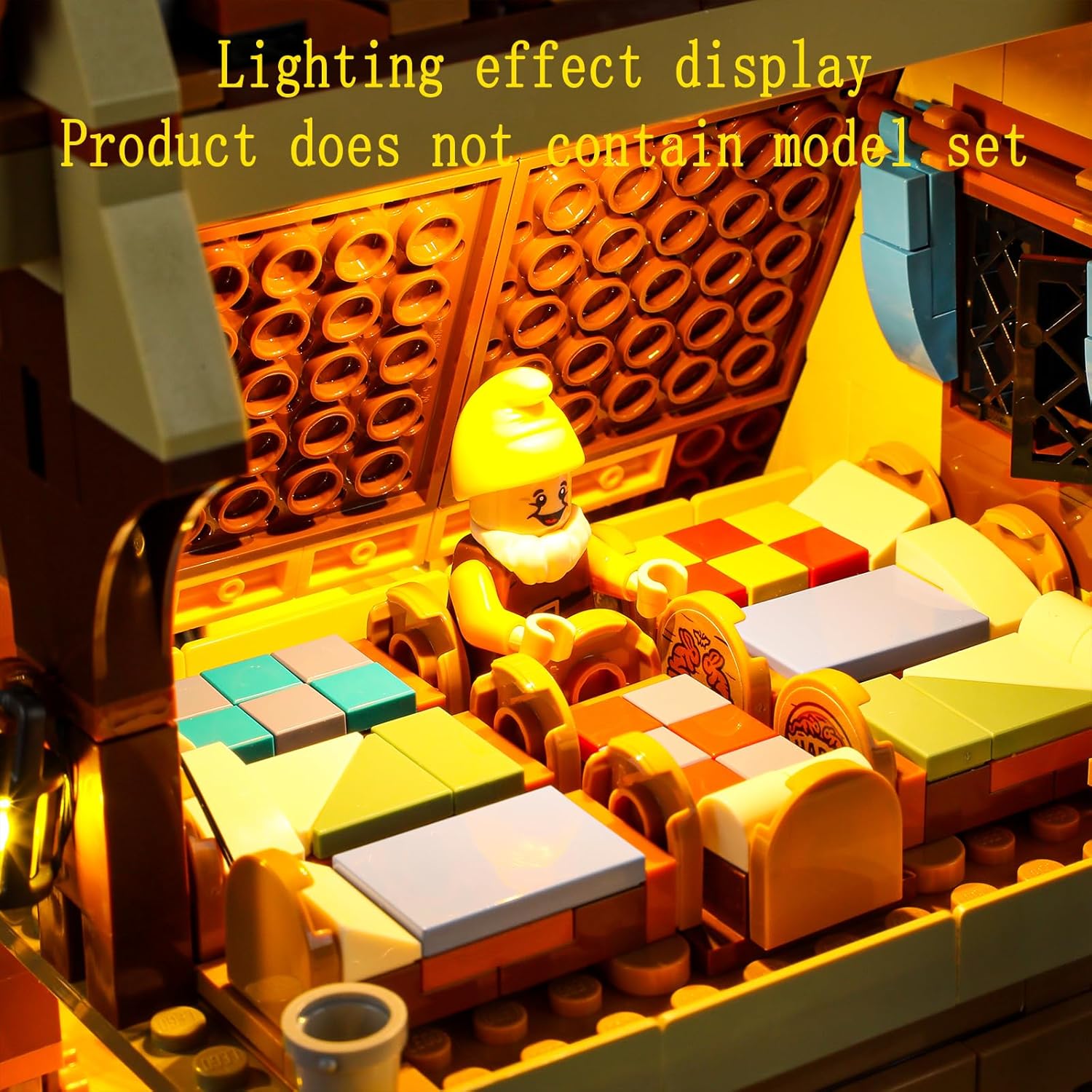 GEAMENT LED Light Kit Compatible with Lego Snow White and The Seven Dwarfs' Cottage 43242 (Model Set Not Included)