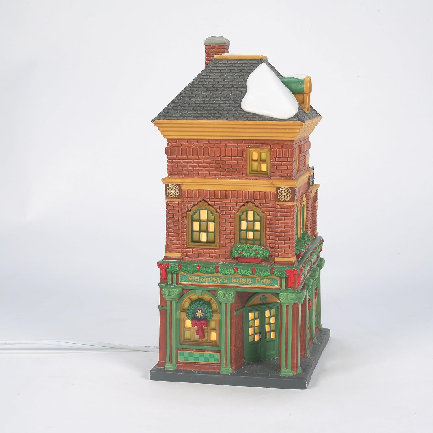 Department 56 Christmas in The City Village Murphy's Irish Pub Lit Building, 8.86 Inch, Multicolor