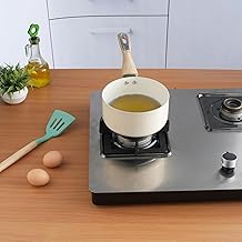 Velora Series Non Stick Ceramic Saucepan 16 cm | Aluminium Body| Ceramic Non Stick Coating| ISI Certified |1.5 LTR. Capacity | Cream