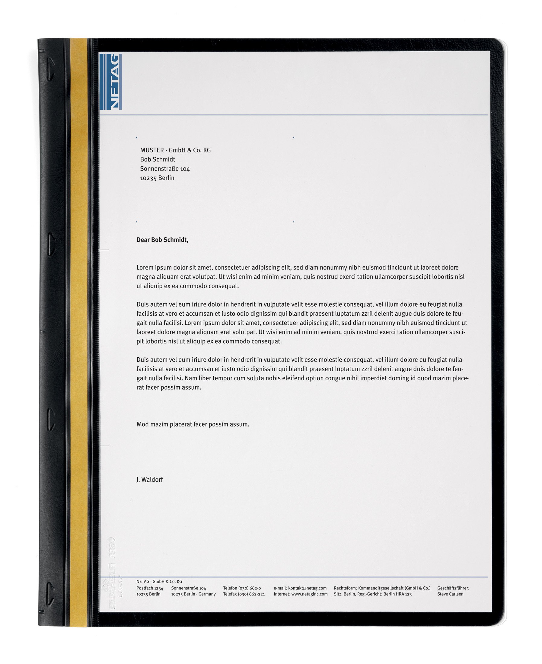 DURABLE 225001 - Durabind, sistema per la rilegatura permanente di documenti e fascicoli, capacità 30 fogli, f.to A4, nero, confezione da 25 pezzi