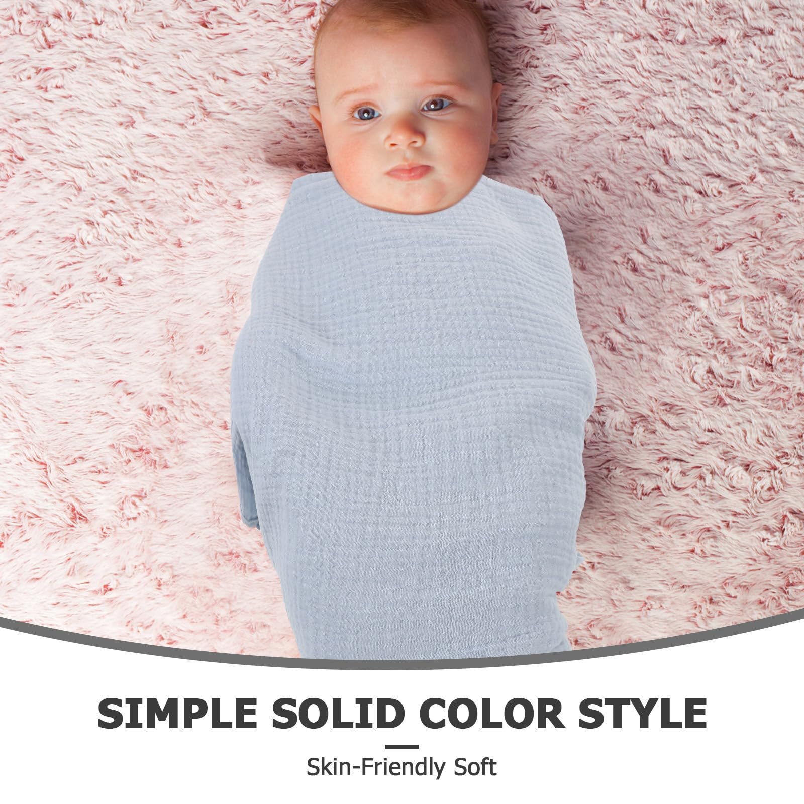 Gatuida Coperta per neonati da 3 pezzi: fasce in mussola per neonati, maschi e femmine - morbide coperte per, fasce per il sonno e il bagnetto del bambino