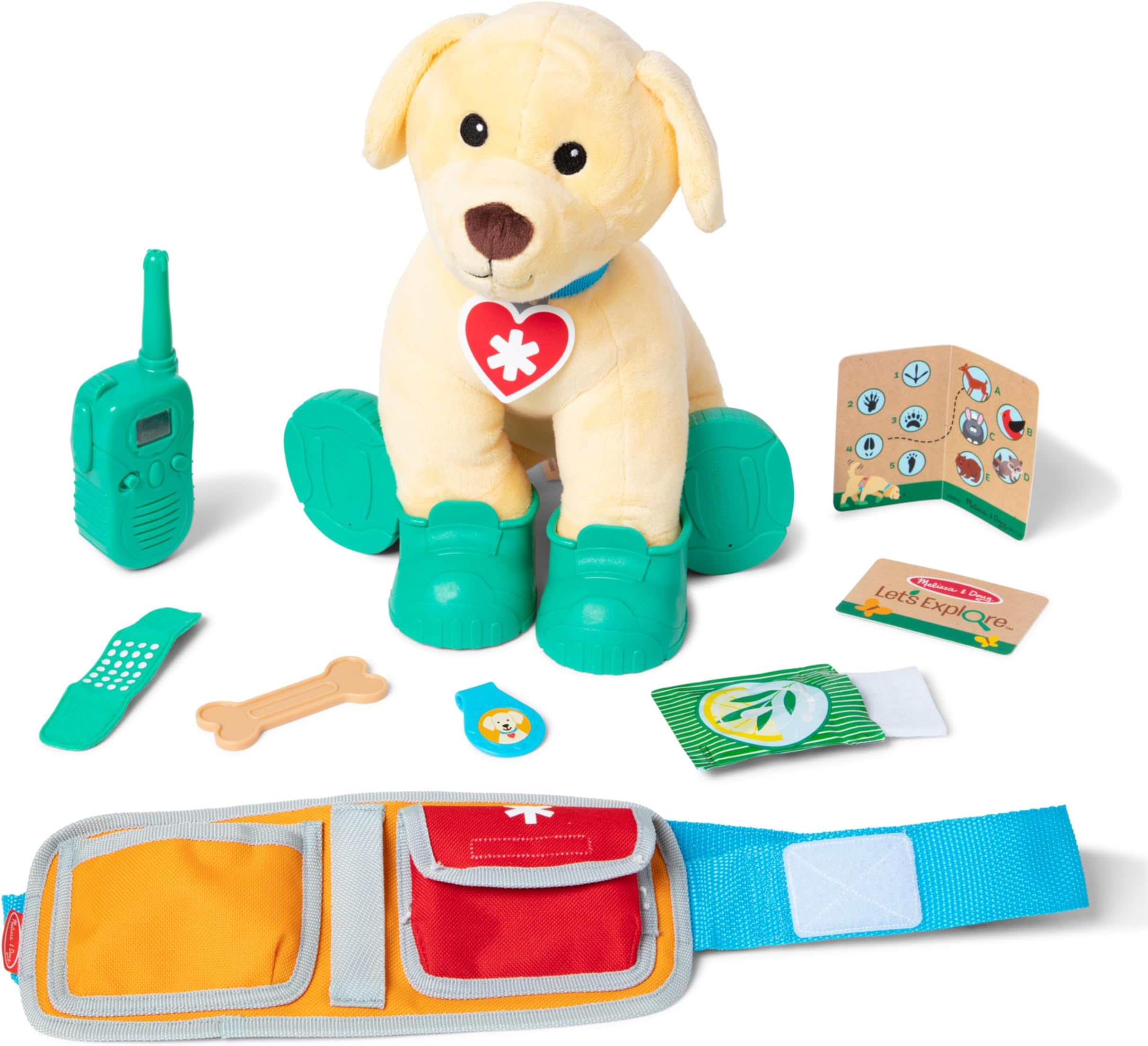 Let’s Explore™ Ranger Dog Plush with Search and Rescue Gear Search and Rescue Dog Stuffed Animal for Kids Ages 3+