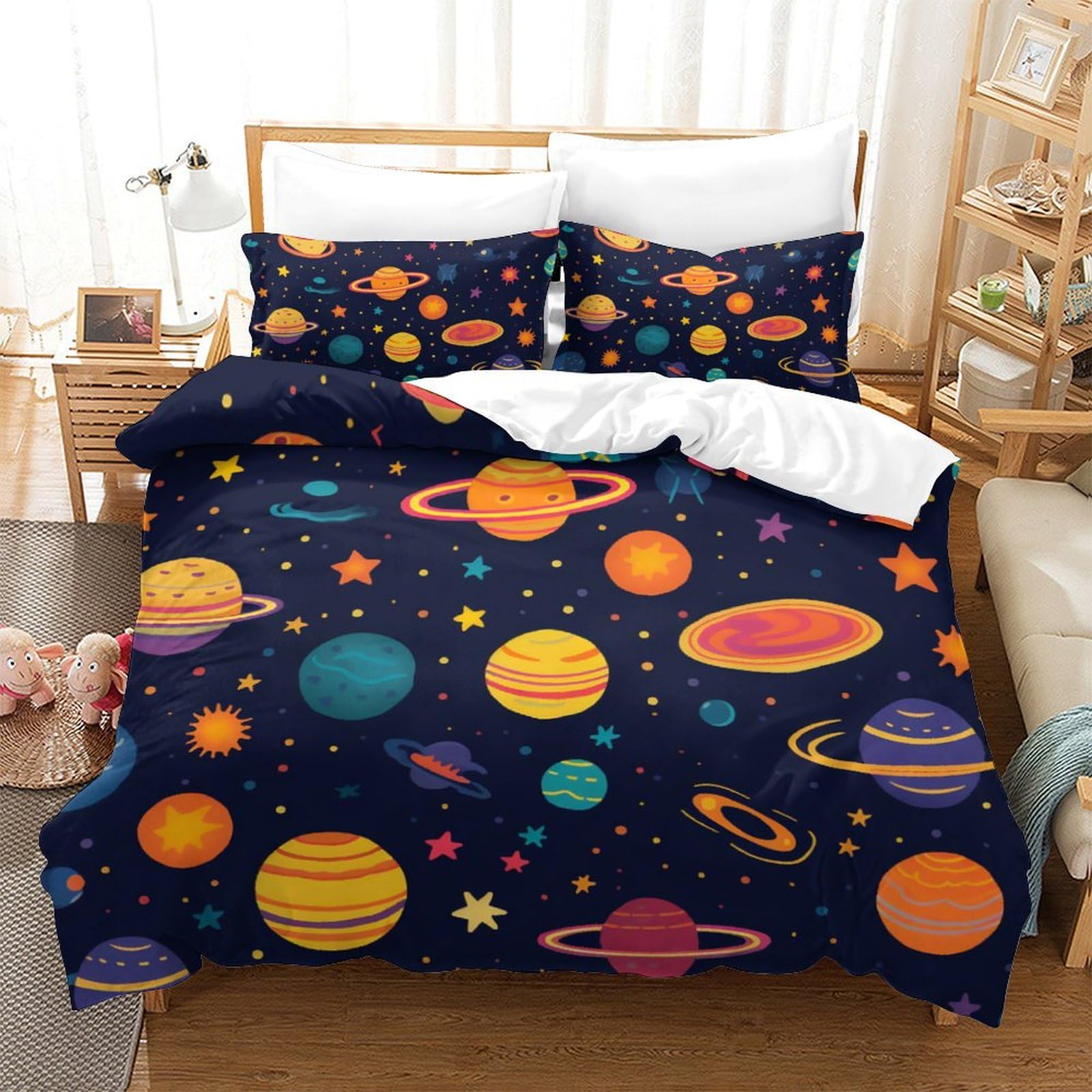 Parure de lit 3pcs dessin animé pour chambre d'enfant et ado | Housse de couette 220x240cm