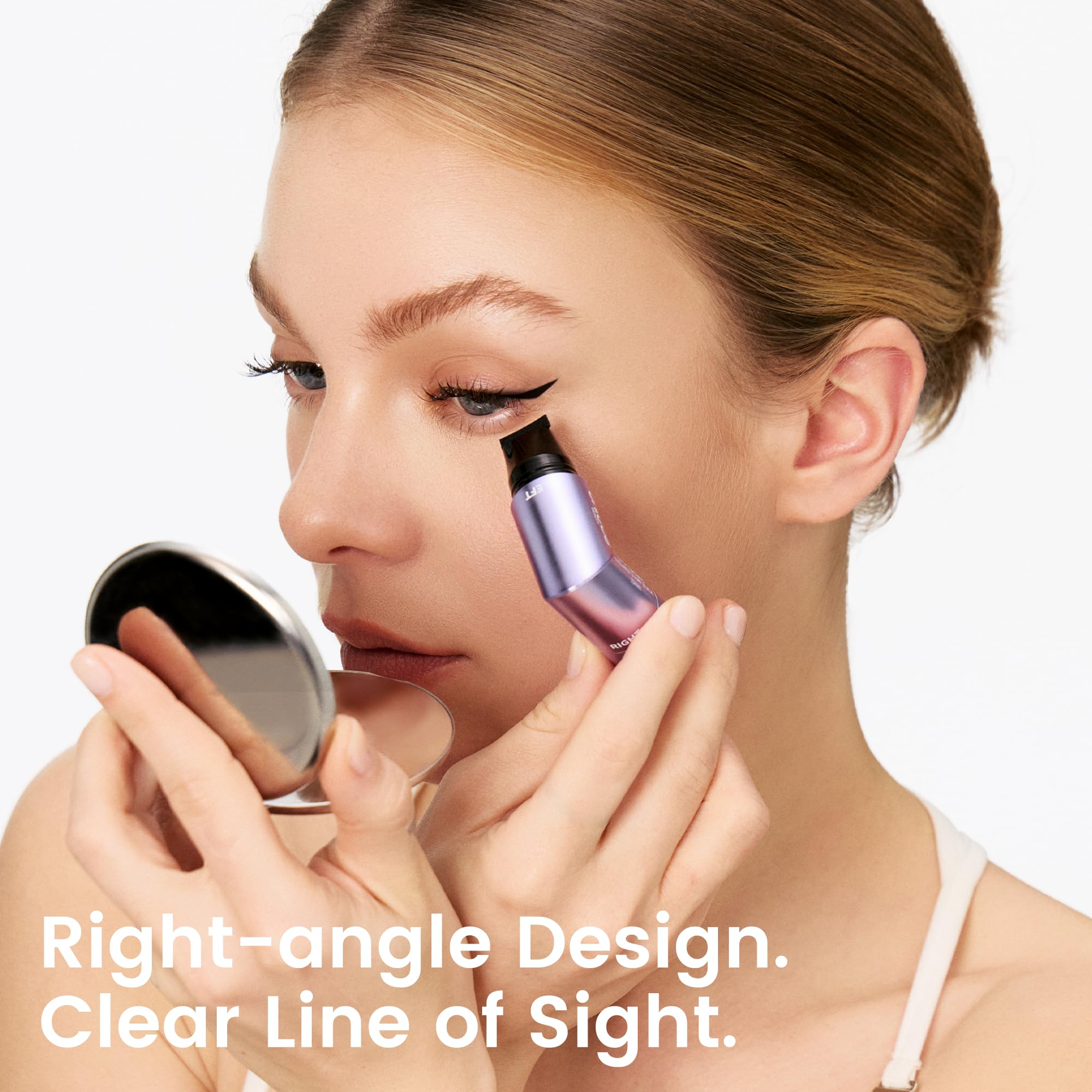 Unicos Winged Eyeliner Stamp - 90° Ergonomic Cat Eye Makeup Tool with Dual-Sided L/R Symmetry, Waterproof & Smudge-Proof Liquid Eye Liner Pen, 2.1ml High Capacity, Long Lasting Finish, 12mm — view 6