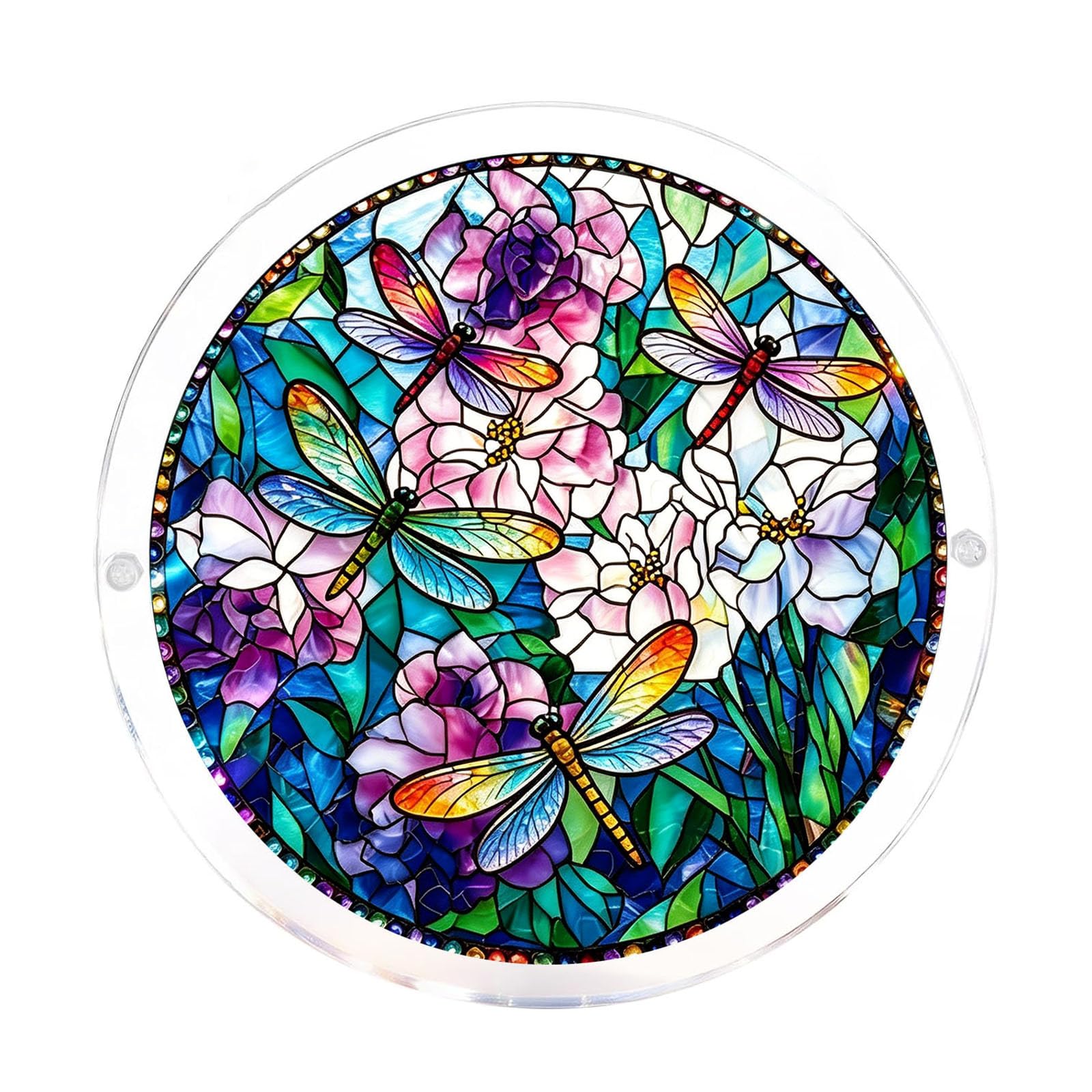 Acrylic Jigsaw Puzzle Suncatcher, 7.9in/20cm Acrylic Suncatcher Puzzle, Suncatcher Puzzle Kit, for Doors Garden and Window Hanging&Birthday Gift (G) - 2