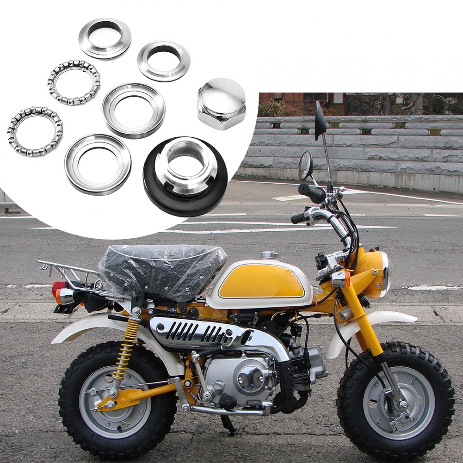 aqxreight - Kit Cuscinetti Conici per Asta di Sterzo in Lega di Alluminio per Moto Pista per MONKEY Z50 Z50R