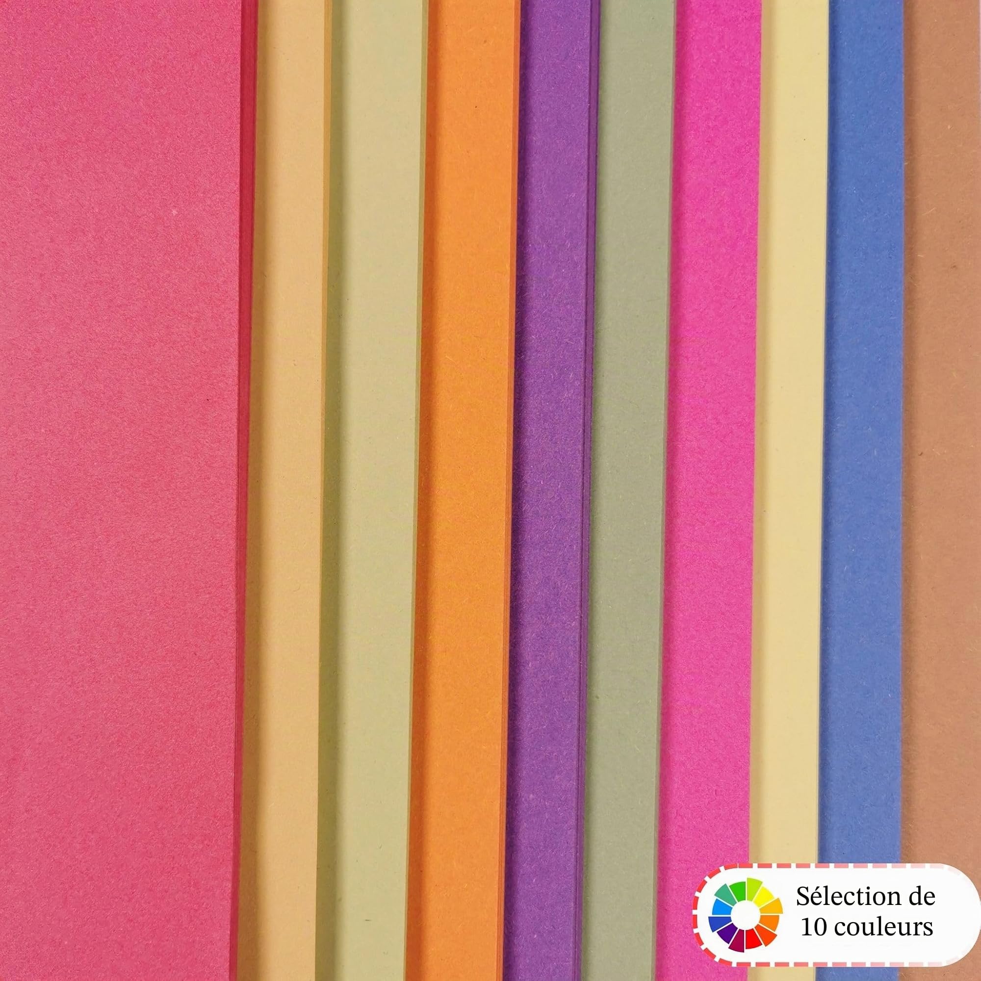 Papier à sucre recyclé A2 Couleurs vives 60 x 42 cm Lot de 20 feuilles pour loisirs créatifs