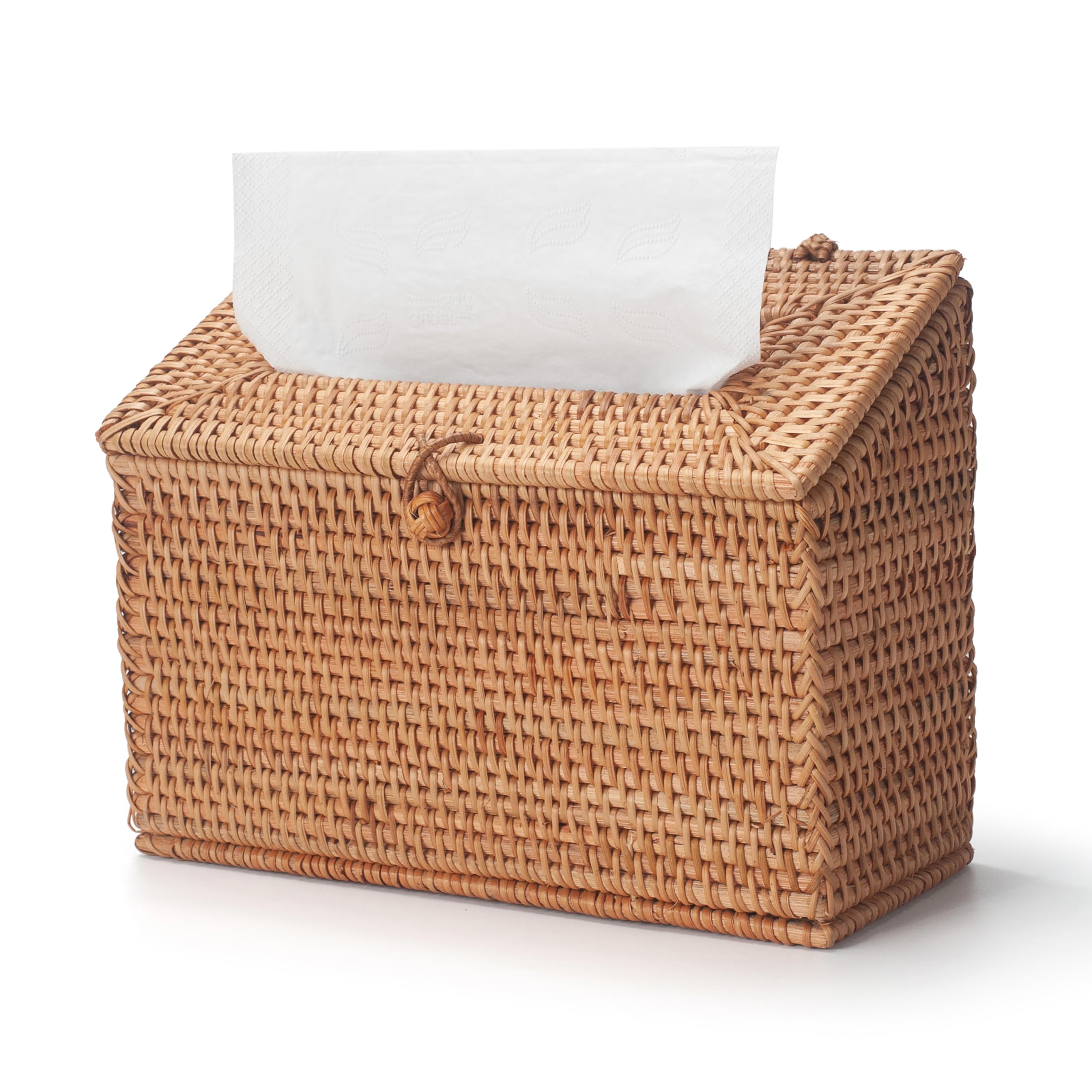 Nestory Rattan Hand Towel Box Cover for Kleenex Hand Towels, Natural