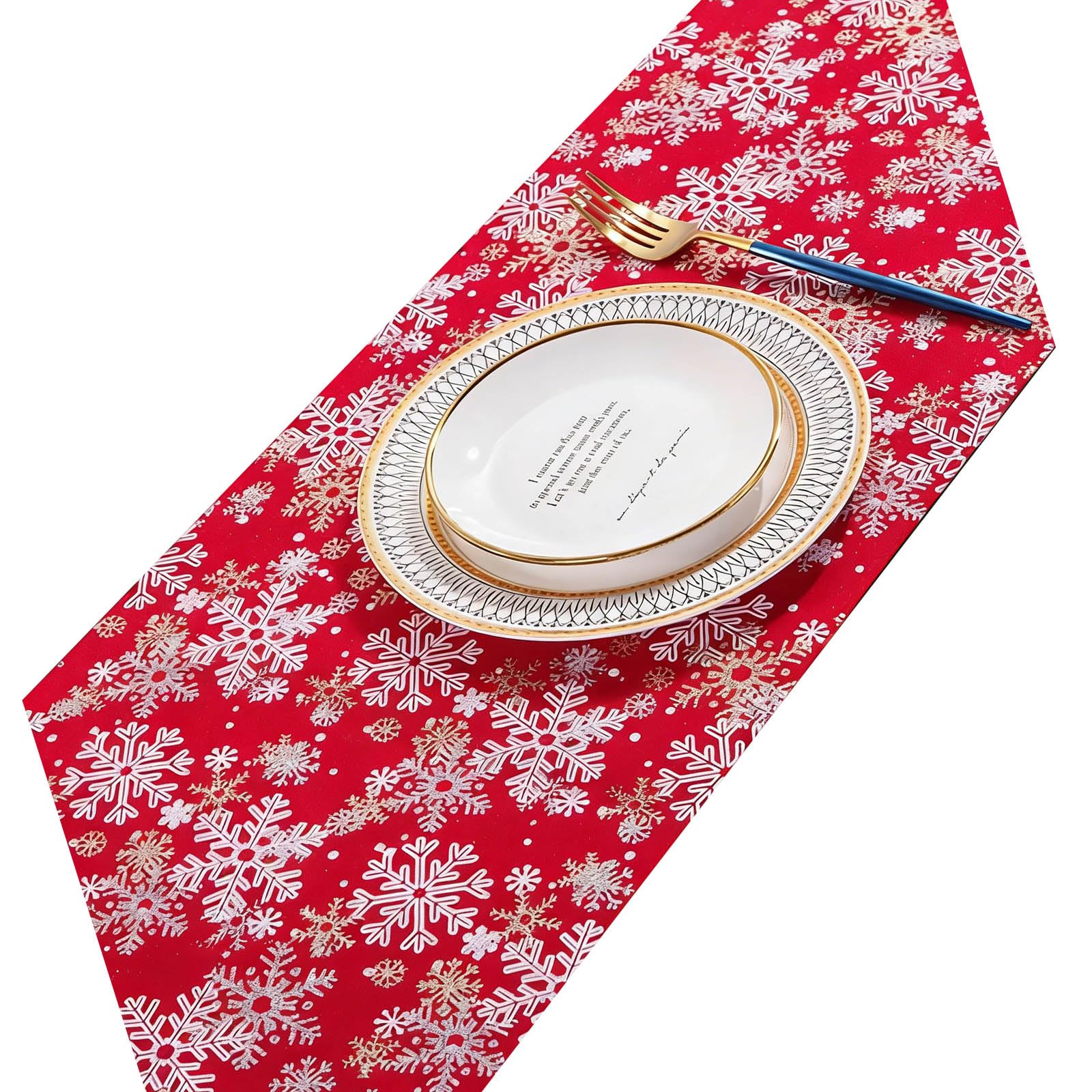 Holiday Tablecloth Linen Stain Decorative Cover for Home Holiday Table Runner