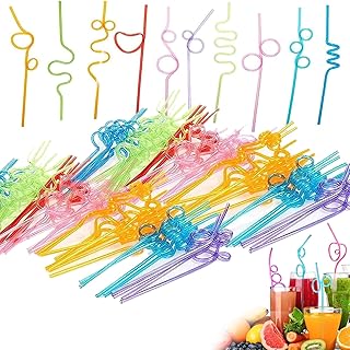 30 Pcs Funny Crazy Silly Straws for Kids,Crazy Loop Straws, Colorful Twist Silly Spiral Drinking Straws,Reusable Plastic Funny Straws for Kids,for Party Favors,Classroom Gift