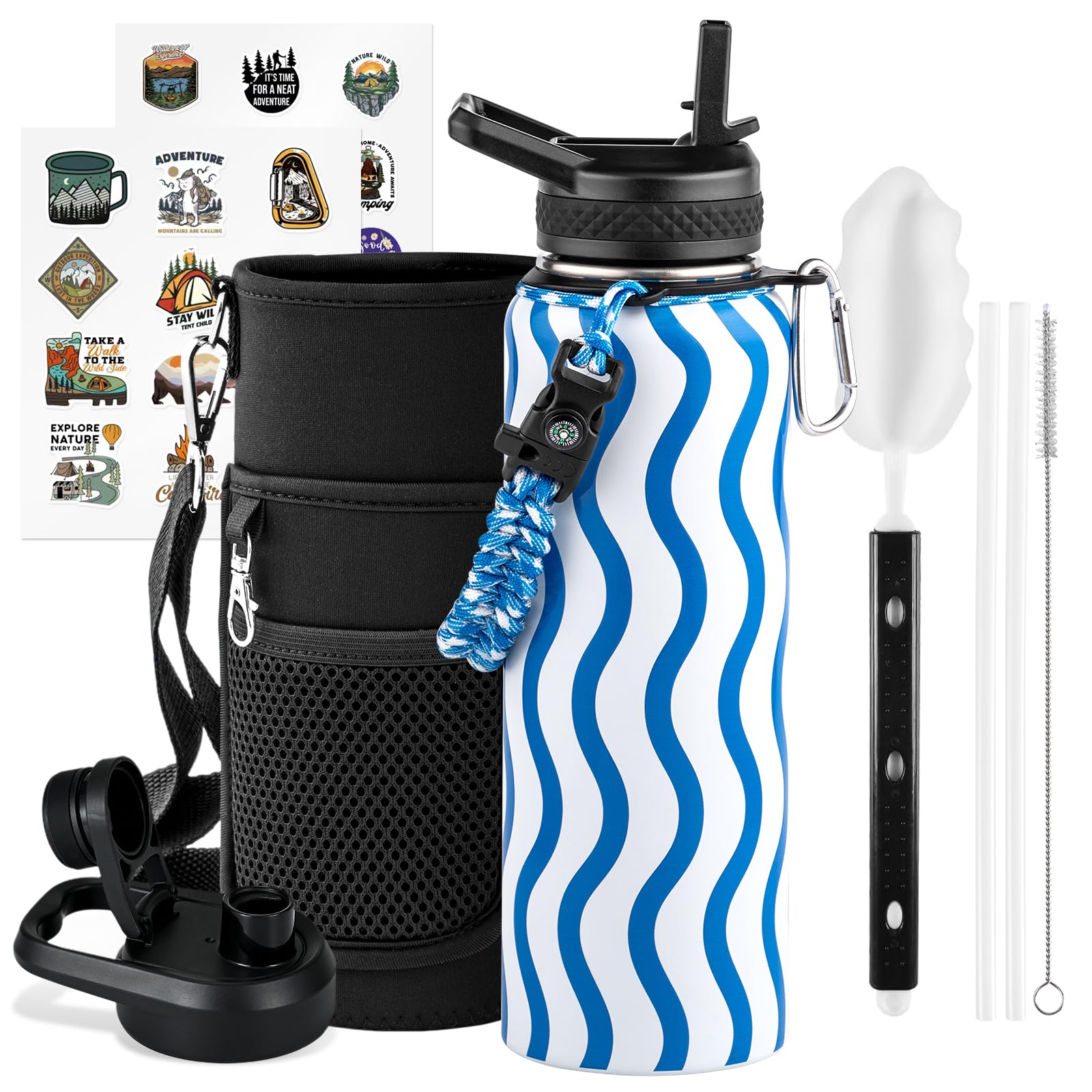 WixByti 128oz Insulated Water Bottle - Stainless Steel -17 WixByti 128oz Insulated Water Bottle - Stainless Steel -17