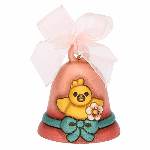 Immagine del prodotto THUN - Campanella Limited Edition Pasqua 2022 - Linea Fiore in Fiore - Living, Arredare la Casa - Ceramica e Nastro - Ø 7cm; 8cm h