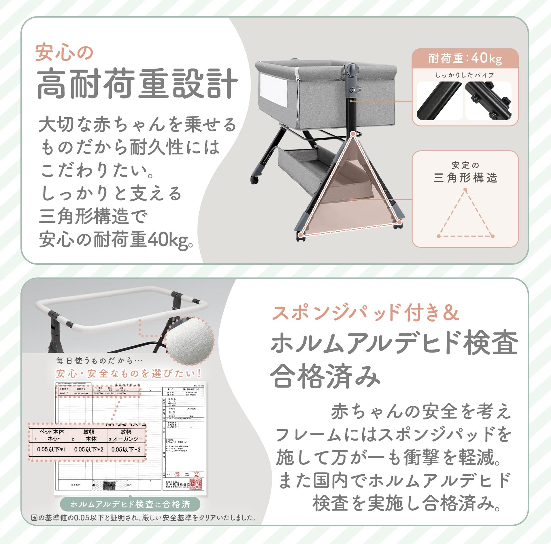 Amazon.co.jp: LINXAS ベビーベッド 折りたたみ 赤ちゃん 添い寝