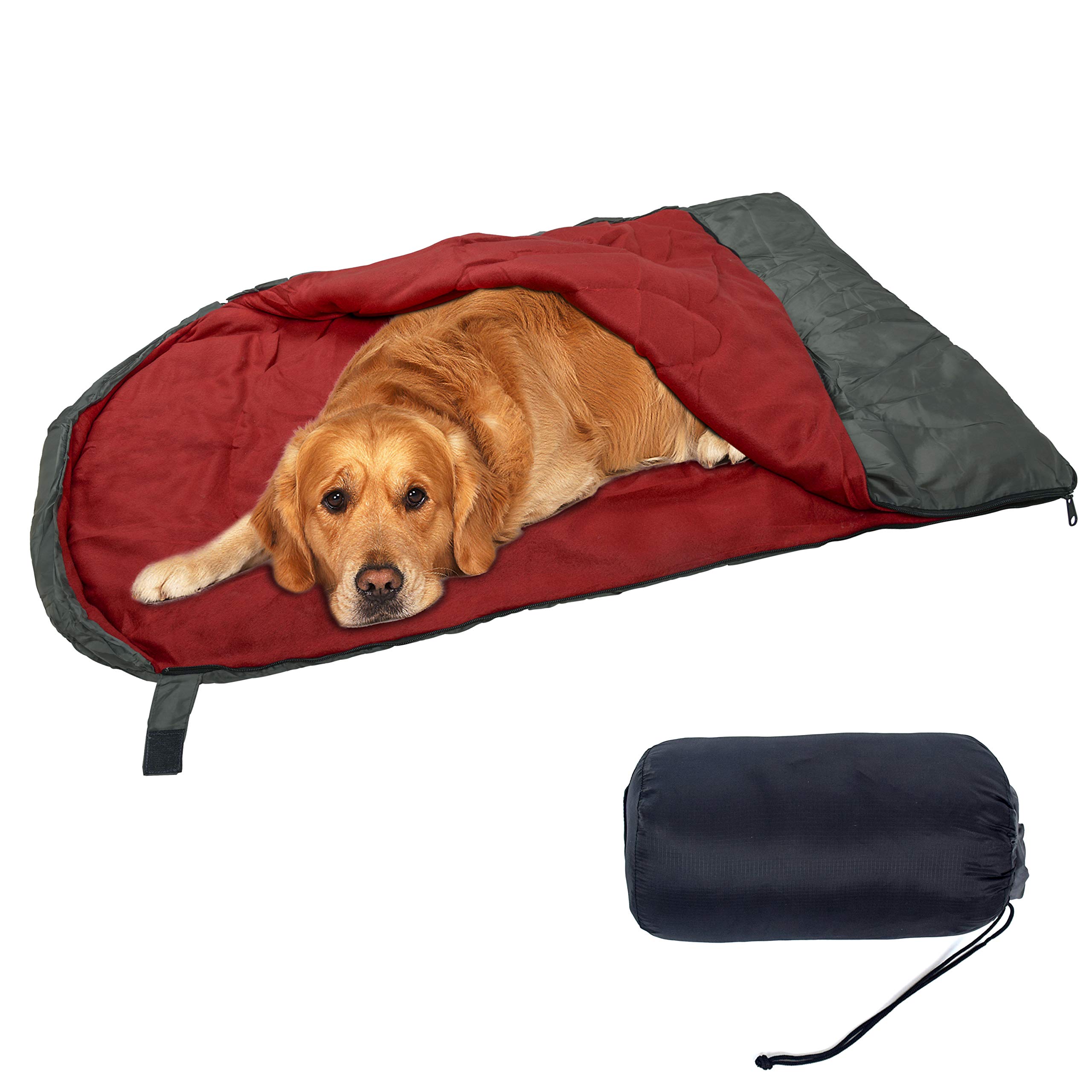 JOGFFDE Dog Sleeping Bag Waterproof Dog Bed Soft Warm Dog Cat Mat Cushions with Portable Storage Bag for Indoor Outdoor Travel Camping Hiking Backpack