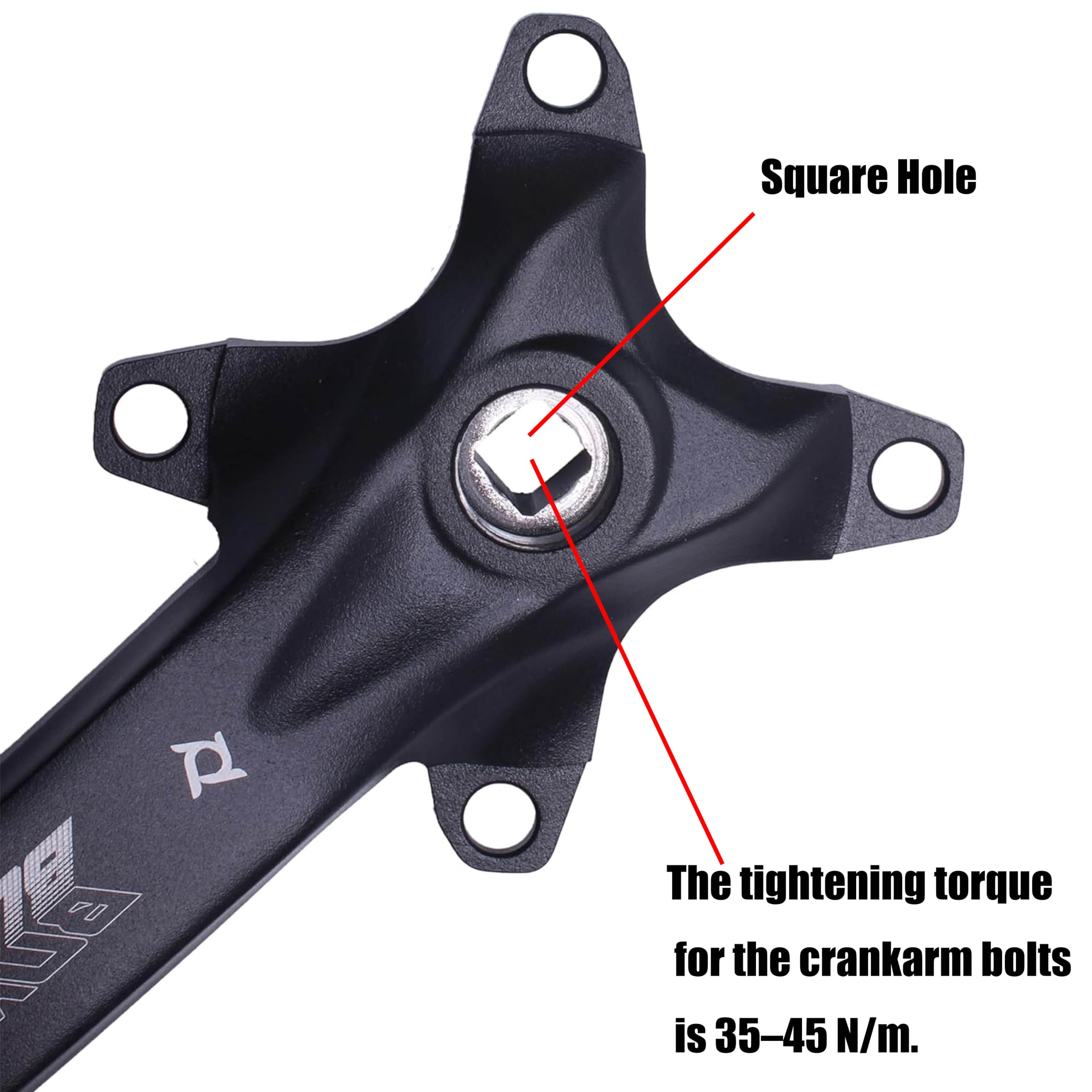 Amazon.com : PROWHEEL Square Hole 104MM BCD Crank Arm | Universal