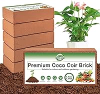Vista 1 de Halatool 6 piezas de ladrillos de coco orgánico para plantas, ladrillo de coco comprimido de fibra de coco sustrato de fibra de coco con bajo