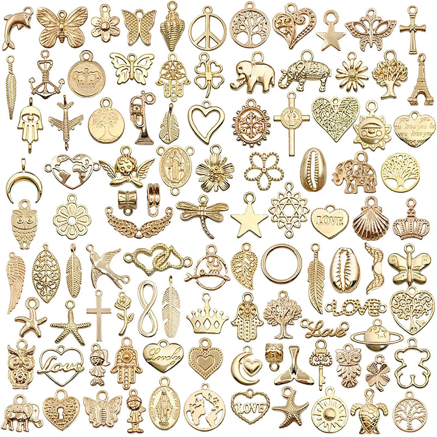 Jewelry Making Charms Pendants for Bracelet Bulk lot Necklace Earrings Keychain Charms Beads DIY Kit Trendy Craft