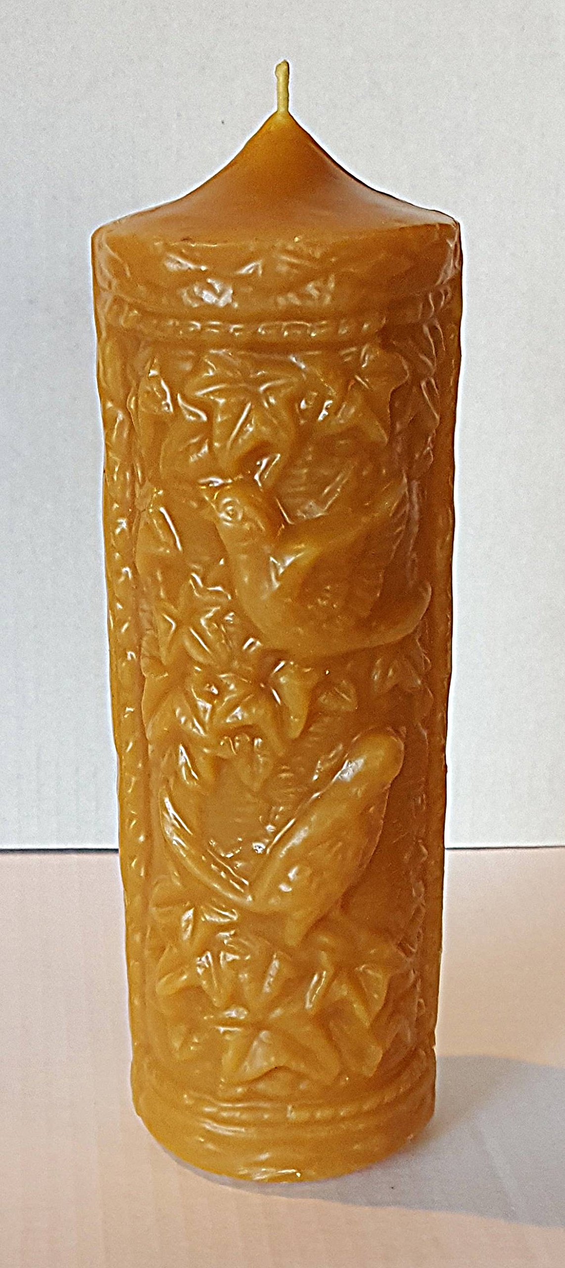 Czysty wosk pszczeli dekoracyjne świece filarowe - figurka ptaka - 23 cm wysokości x 7,6 cm szerokości