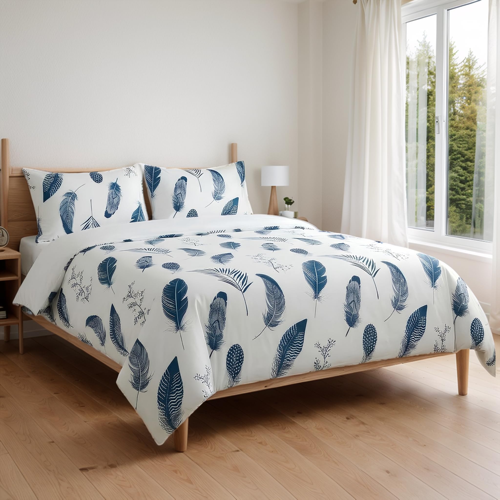 Etrexonline Juego de Funda Nórdica 3 Piezas Cama 135 Microfibra Extra Suave Transpirable - 1 Funda Edredón 220x220 cm y 2 Fundas de Almohada 50x70 cm (Eucalipto) — view 28