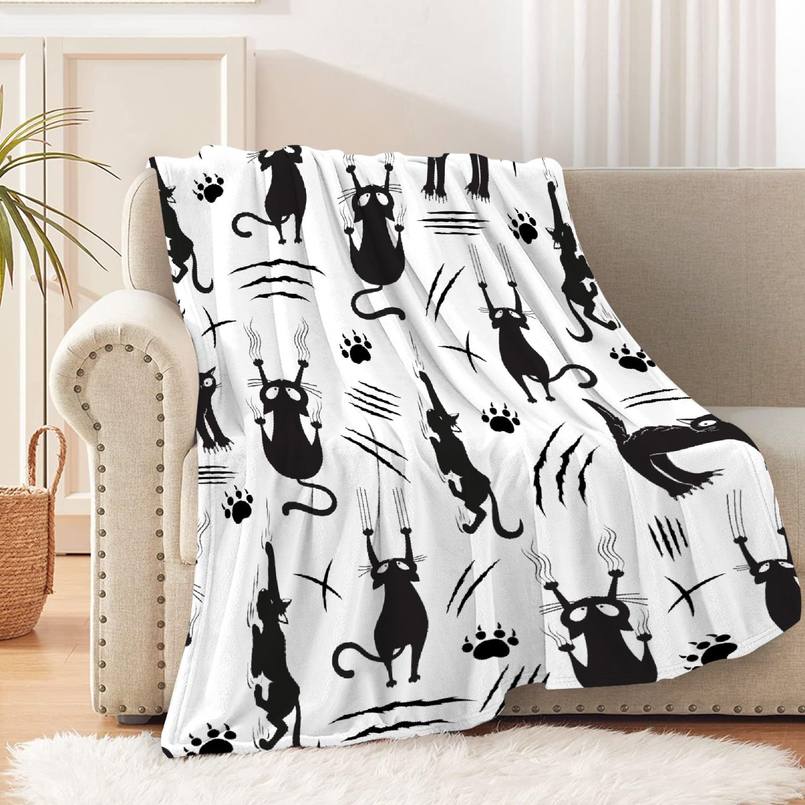 Cute Cat Blanket for Cat Lovers Cat Themed Gifts for ...