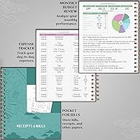 Vista 21 de Legend Budget Planner & Monthly Bill Organizer with Pockets – Home Finance & Expense Tracker – Notebook for Household Budgeting (Periwinkle)