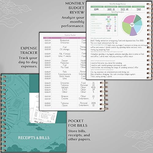 Miniatura 21 de Legend Budget Planner & Monthly Bill Organizer with Pockets – Home Finance & Expense Tracker – Notebook for Household Budgeting (Periwinkle)