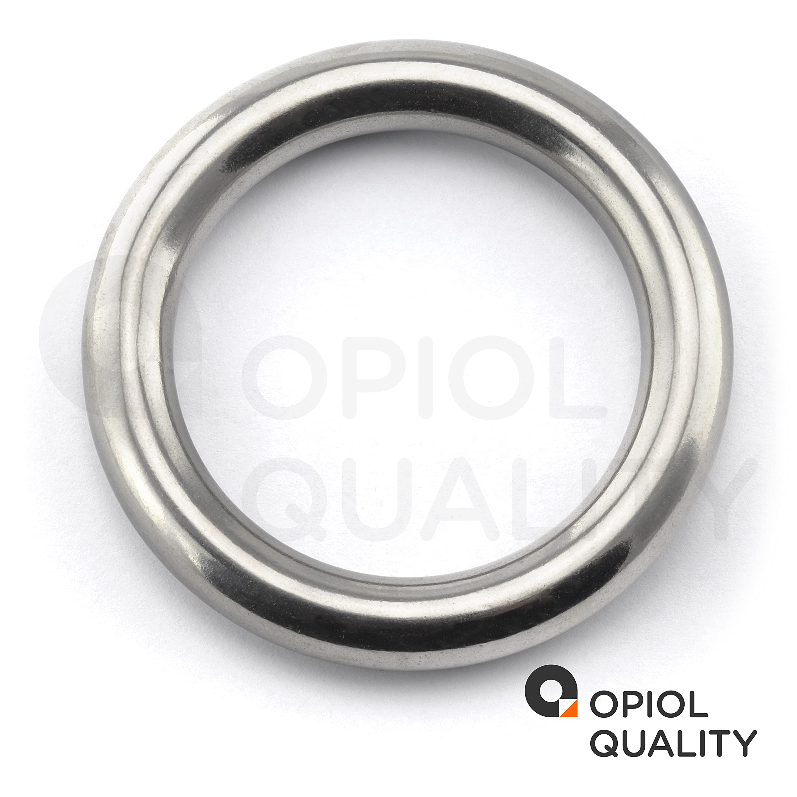Ring geschweißt und poliert 60x10 mm aus Edelstahl A4 V4A (10 Stück) Metallring O-Ring Stahlring Ösen Edelstahlringe Oring Rundringe Rostfrei Öse