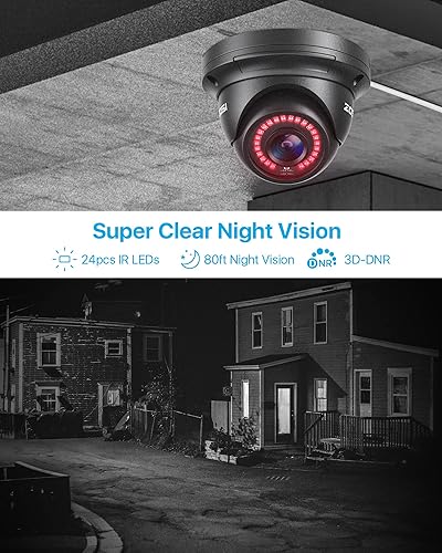 Miniatura 7 de ZOSI Sistema de cámara PoE de seguridad 4K NVR de 8 canales con disco duro de 2 TB 4 balas PoE de 8 MP y 4 cámaras IP PoE domo de 5 MP para