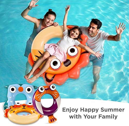 Miniatura 5 de Pool Wave - Flotadores inflables de piscina para niños, flotadores inflables de tubo de natación para niños, juguete flotante de agua al aire libre,